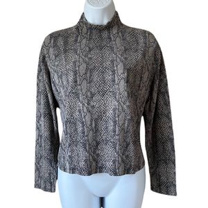 August Silk Snake Skin Top